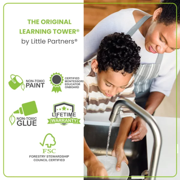 Little Partners Wooden Learning Tower from Gimme the Good Stuff