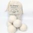 Organic Wool Dryer Balls from Gimme the Good Stuff white