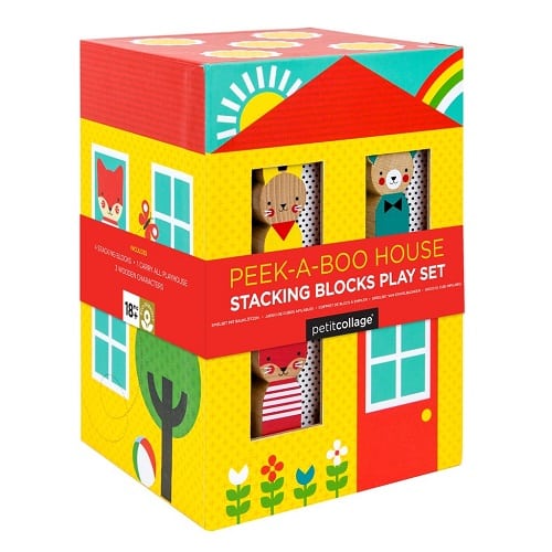 Peek-a-boo House Stacking Play Set by Petit Collage from Gimme the Good Stuff
