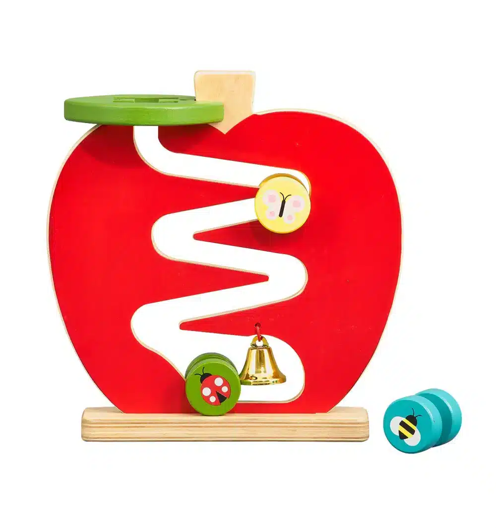 Petit Collage Apple Run Wooden Play Set from Gimme the Good Stuff
