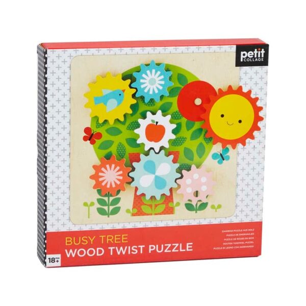 Petit Collage Busy Tree Wooden Twist Puzzle from Gimme the Good Stuff
