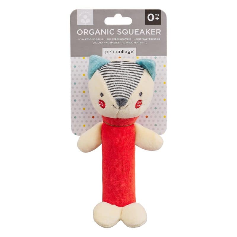 Petit Collage Organic Cotton Squeaker Toy Fox