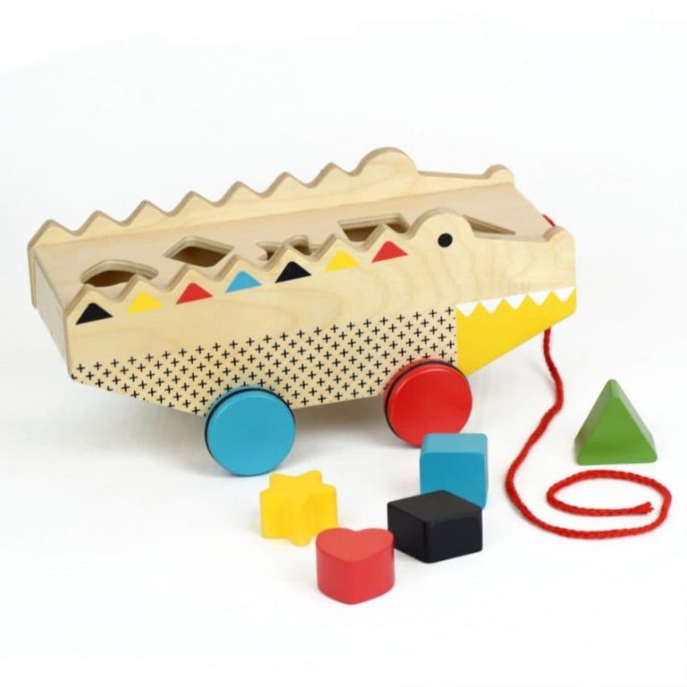 Petit Collage Shape Sorter Pull Toy - Alligator | Gimme the Good Stuff