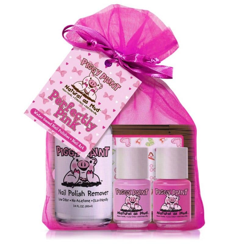 Piggy Paint Non-Toxic Nail Polish Gift Bags from Gimme the Good Stuff Perfectly Pink