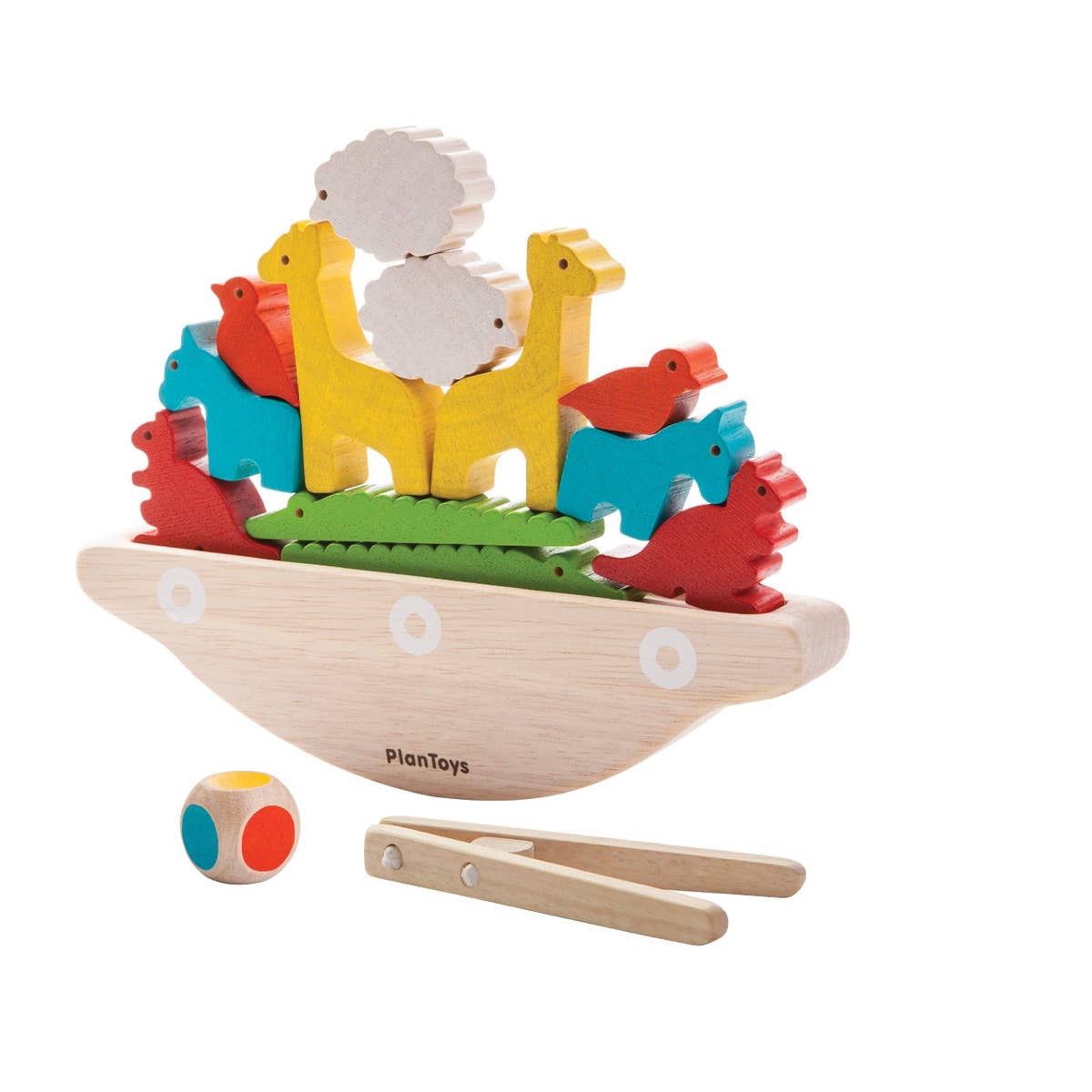 plan toys - wooden balancing boat gimme the good stuff