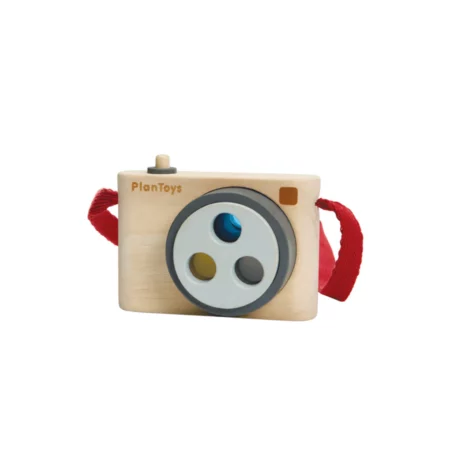Plan Toys - Colorful Snap Wooden Camera Toy from Gimme the Good Stuff 001