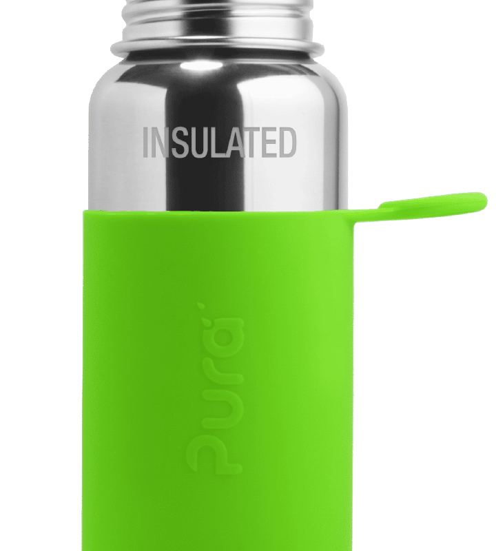 Pura Kiki Sport Insulated Stainless Steel Water Bottle from Gimme the Good Stuff Green