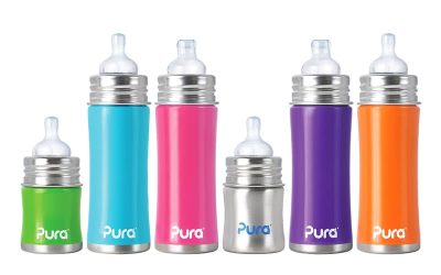 Pura kiki stainless steel baby bottles from Gimme the Good Stuff