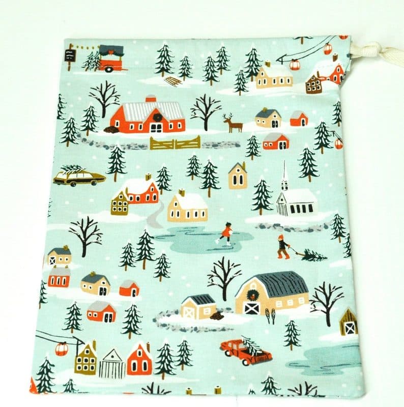 Reusable Fabric Holiday Gift Bag from Gimme the Good Stuff Village 001