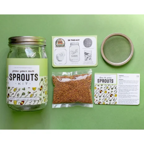 Revival Homestead Supply -Glass Jar Sprouting Kit from Gimme the Good Stuff 002