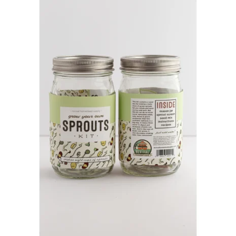 Revival Homestead Supply -Glass Jar Sprouting Kit from Gimme the Good Stuff 004
