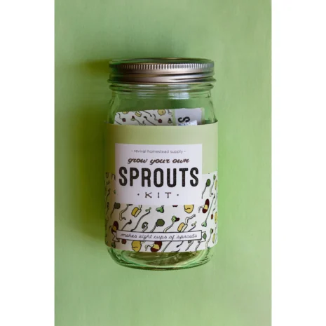 Revival Homestead Supply -Glass Jar Sprouting Kit from Gimme the Good Stuff