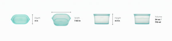 Zip Top Medium Silicone DIsh from Gimme the Good Stuff