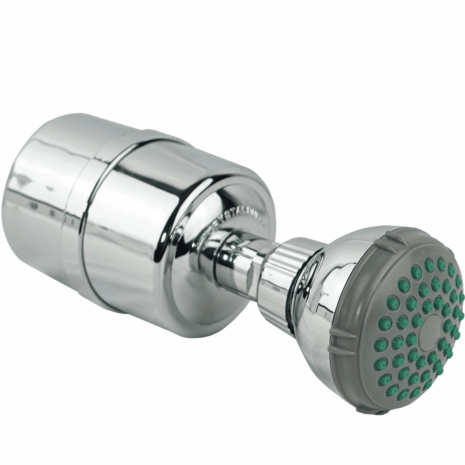 Crystal Quest Chrome Shower Filter With Shower Head
