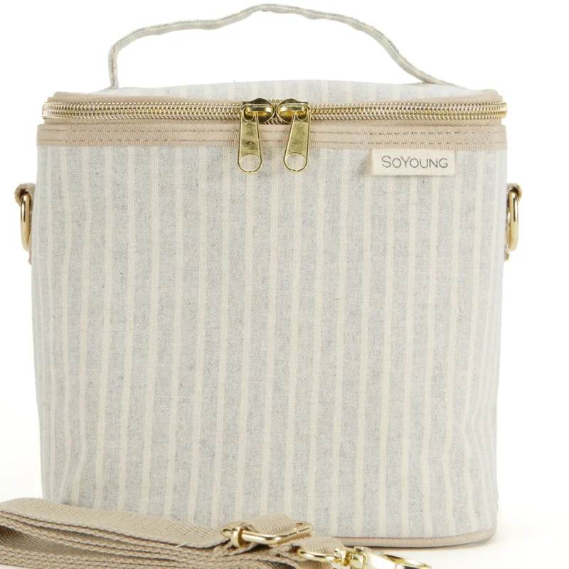 SoYoung Petite Lunch Box Sand & Stone Beach Stripe from Gimme the Good Stuff