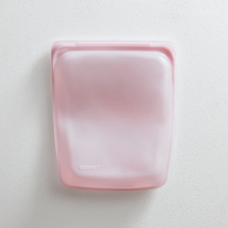 Stasher Half Gallon Rose Quartz Silicone bags from Gimme the Good Stuff
