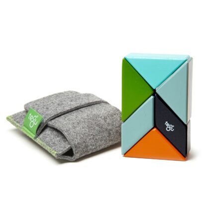 Tegu Pocket Pouch Prism Magnetic Wooden Blocks - 6 pieces - Nelson from gimme the good stuff