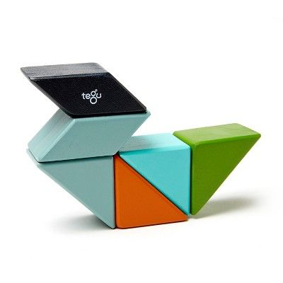 Tegu Pocket Pouch Prism Magnetic Wooden Blocks - 6 pieces - from gimme the good stuff