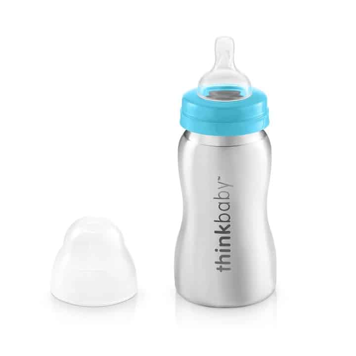 ThinkBaby Stainless Steel Baby Bottle from Gimme the Good Stuff Blue