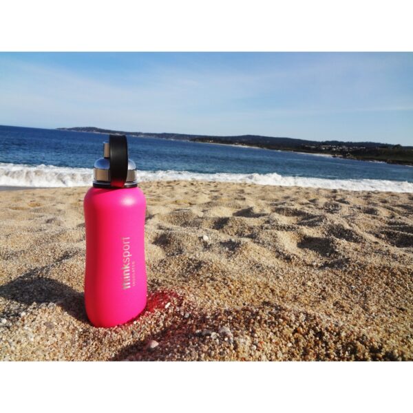 ThinkSport Stainless Steel Water Bottle Pink from Gimme the Good Stuff 002