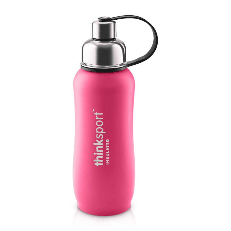 ThinkSport Stainless Steel Water Bottle Pink from Gimme the Good Stuff
