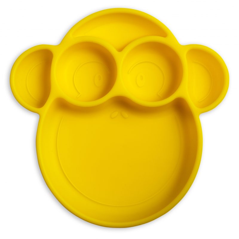 Thinkbaby Silicone Suction Plate Yellow Monkey from Gimme the Good Stuff