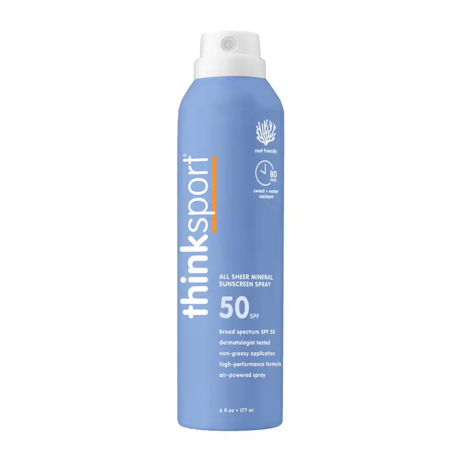 Thinksport All Sheer Mineral Sunscreen Spray SPF 50 from Gimme the Good Stuff