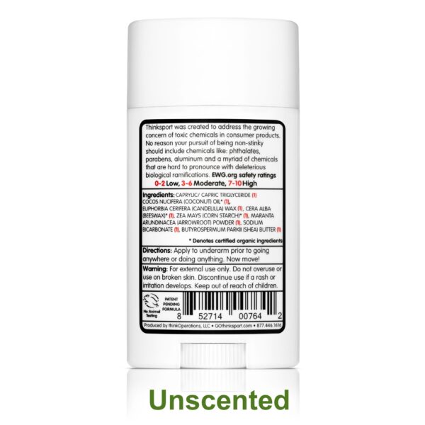 Thinksport Deodorant Unscented Ingredients from Gimme the Good Stuff