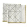 Two Sisters Organic Cotton Napkins - Grid Ochre small from Gimme the Good Stuff