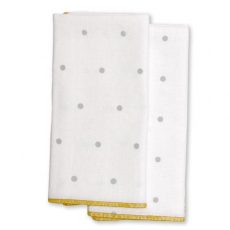Two Sisters Organic Cotton Napkins Large - Dot Ochre from Gimme the Good Stuff