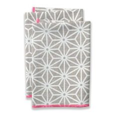 Two Sisters Organic Cotton Napkins Large - Star Pink from Gimme the Good Stuff