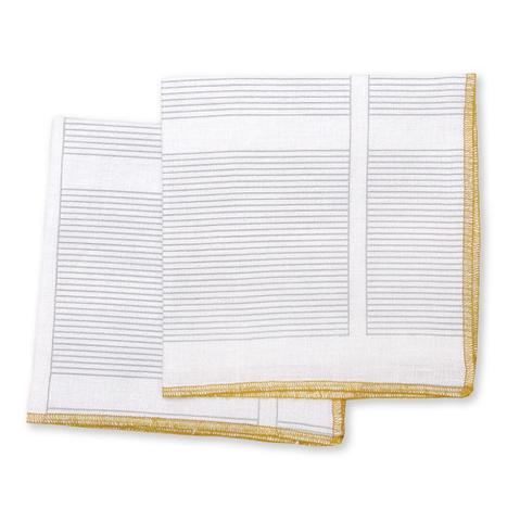 Two Sisters Organic Cotton Napkins - Ledger Ochre small from Gimme the Good Stuff