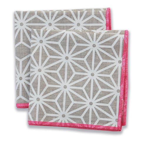 Two Sisters Organic Cotton Napkins - Star Pink small from Gimme the Good Stuff