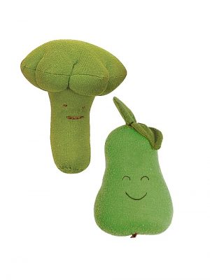 Under the Nile Pear and Broccoli Fruit and Veggie Toy Set from Gimme the Good Stuff