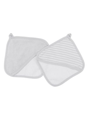 Under the Nile Wash Mitt Set - Gray Stripe from gimme the good stuff