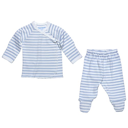Under the Nile Side Snap Layette Set Ice Blue from Gimme the Good Stuff