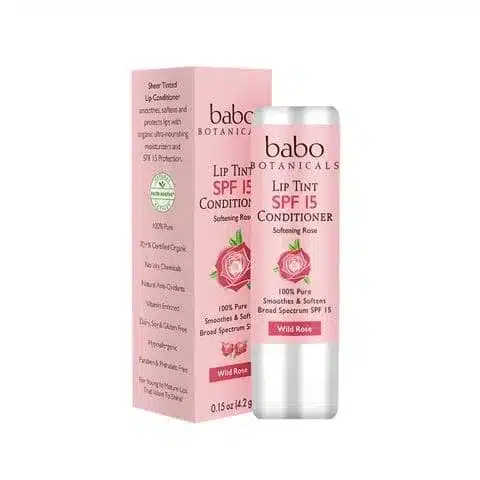 Image of Babo Botanicals Lip Tint Conditioner SPF 15. | Gimme The Good Stuff