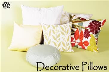 White Lotus Organic Cotton Decorative Pillows from Gimme the Good Stuff