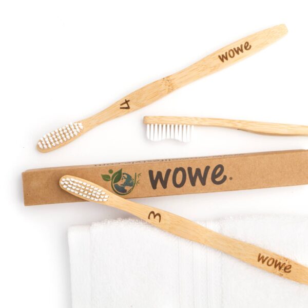 Wowe Adult Bamboo Toothbrush Pack of Four 004 from Gimme the Good Stuff