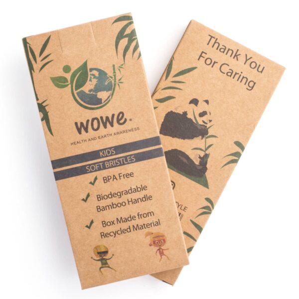 Wowe Kid's Bamboo Toothbrush Pack of Four 002 from Gimme the Good Stuff