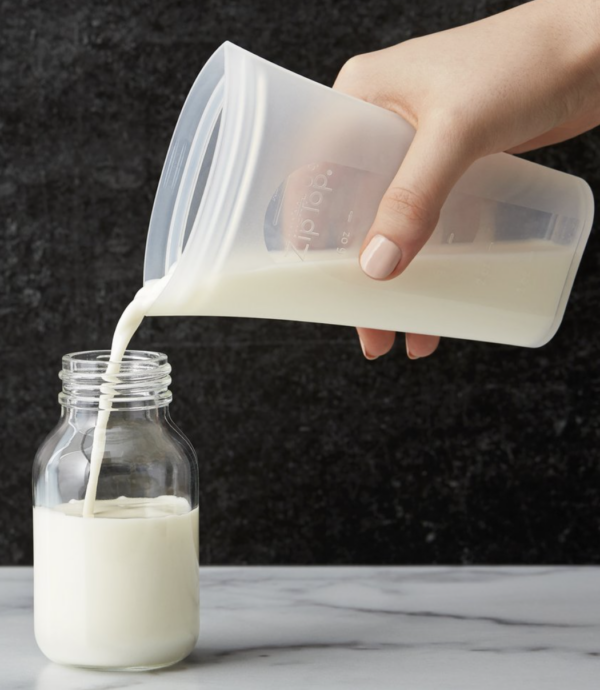 Zip Top Breast Milk Storage Bag Pour From Gimme the Good Stuff