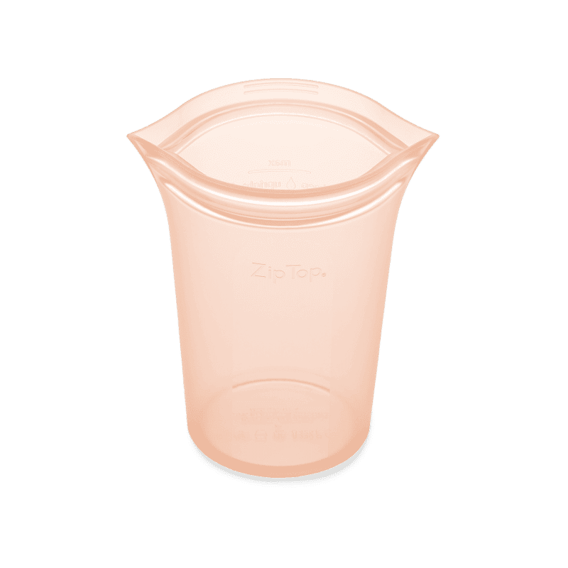 Zip Top Large Peach Silicone Cup from Gimme the Good Stuff