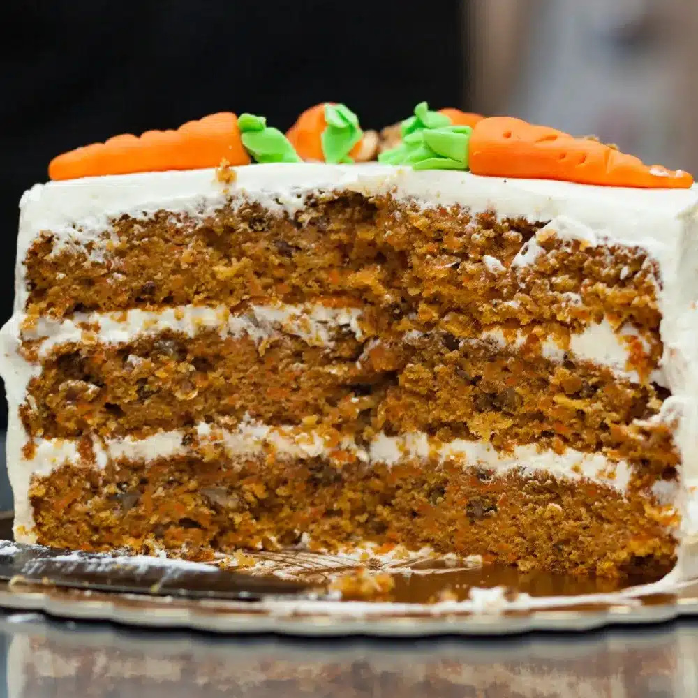 Sprouted Carrot Cake with Lemon Maple Icing