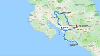 costa rica map itinerary Gimme the Good Stuff