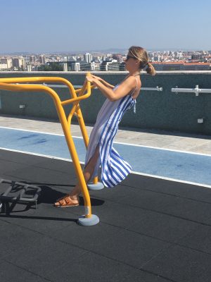 fitness on the four seasons roof lisbon portugal gimme the good stuff