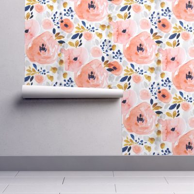 genevieve floral wallpaper from spoonflower