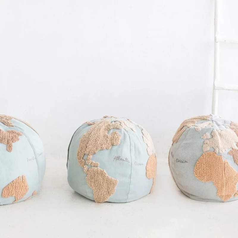 Lorena Canals Poufe World Map from Gimme the Good Stuff