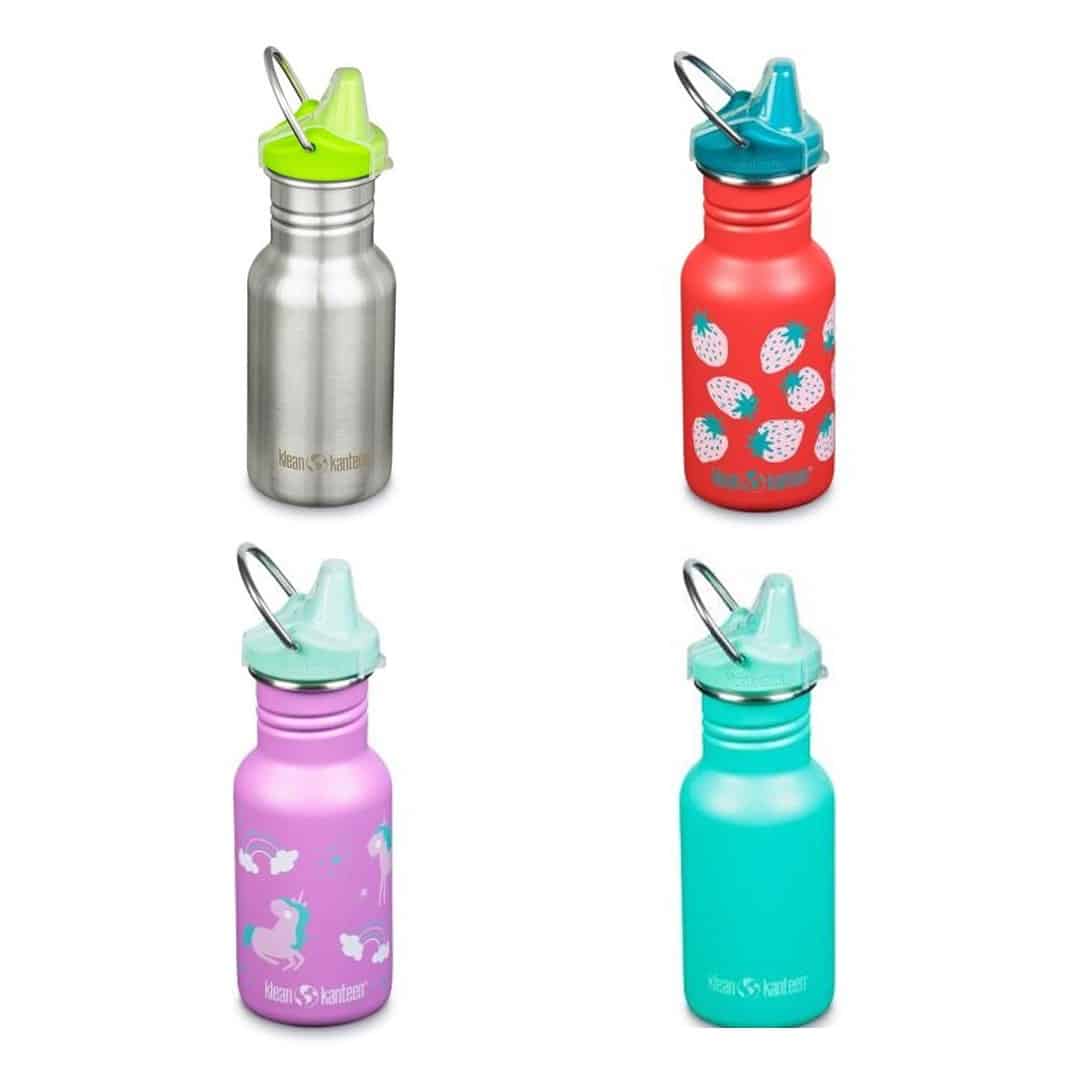 Klean Kanteen Kids Stainless Steel Water Bottle – Sippy Top 12 oz